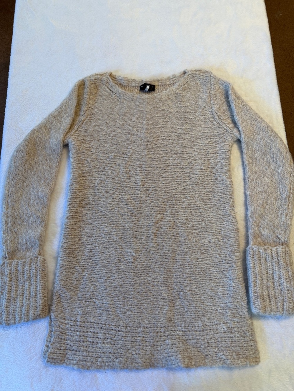Club Monaco Heathered Beige Crewneck Sweater